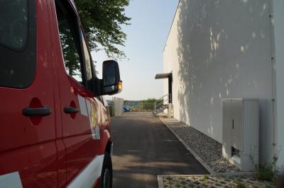 Zigarettenrauch loest Brandmeldeanlage in der Gemeindehalle in Benningen aus